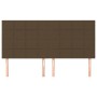 Cabeceros 4 unidades de tela marrón oscuro 80x5x78/88 cm de , Cabeceros y pies de cama - Ref: Foro24-3116341, Precio: 99,00 €...