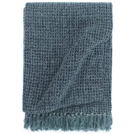 Manta de algodón añil 220x250 cm de vidaXL, Mantas - Ref: Foro24-133754, Precio: 58,24 €, Descuento: %