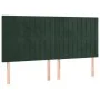 Kopfteile 4 Einheiten aus dunkelgrünem Samt 90x5x78/88 cm von , Kopf- und Fußteile - Ref: Foro24-3116633, Preis: 126,51 €, Ra...