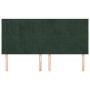 Cabeceros 4 unidades de terciopelo verde oscuro 90x5x78/88 cm de , Cabeceros y pies de cama - Ref: Foro24-3116633, Precio: 13...