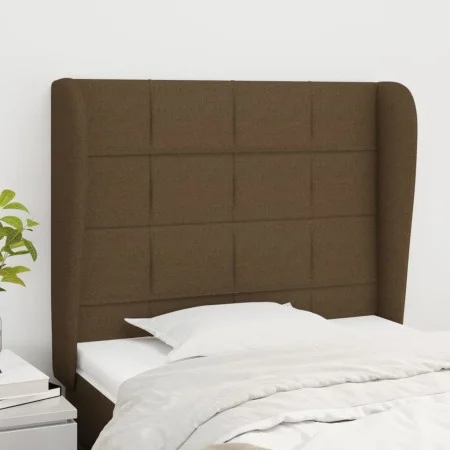 Headboard with dark brown fabric ears 83x23x118/128 cm by , Headboards and footboards - Ref: Foro24-3117933, Price: 76,00 €, ...