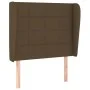 Headboard with dark brown fabric ears 83x23x118/128 cm by , Headboards and footboards - Ref: Foro24-3117933, Price: 76,00 €, ...