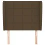 Headboard with dark brown fabric ears 83x23x118/128 cm by , Headboards and footboards - Ref: Foro24-3117933, Price: 76,00 €, ...