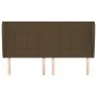 Headboard with dark brown fabric ears 163x23x118/128 cm by , Headboards and footboards - Ref: Foro24-3117965, Price: 129,32 €...