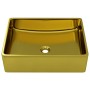 Lavabo 41x30x12 cm cerámica dorado de vidaXL, Lavabos - Ref: Foro24-143496, Precio: 82,06 €, Descuento: %