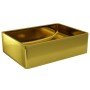 Lavabo 41x30x12 cm cerámica dorado de vidaXL, Lavabos - Ref: Foro24-143496, Precio: 82,06 €, Descuento: %
