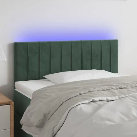 Dark green velvet LED headboard 80x5x78/88 cm by , Headboards and footboards - Ref: Foro24-3121883, Price: 37,44 €, Discount: %