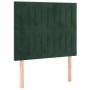 Cabecero con luces LED terciopelo verde oscuro 80x5x118/128 cm de , Cabeceros y pies de cama - Ref: Foro24-3122695, Precio: 7...