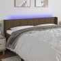 Cabecero con LED de tela marrón oscuro 163x16x78/88 cm de , Cabeceros y pies de cama - Ref: Foro24-3123245, Precio: 69,66 €, ...