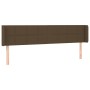 Cabecero con LED de tela marrón oscuro 163x16x78/88 cm de , Cabeceros y pies de cama - Ref: Foro24-3123245, Precio: 69,66 €, ...