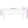 Kopfteil mit LED aus dunkelbraunem Stoff 203x16x78/88 cm von , Kopf- und Fußteile - Ref: Foro24-3123499, Preis: 74,33 €, Raba...