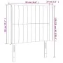 LED-Kopfteil aus dunkelgrünem Samt, 93 x 16 x 118/128 cm von , Kopf- und Fußteile - Ref: Foro24-3124325, Preis: 94,53 €, Raba...