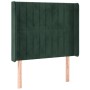 Cabecero con LED de terciopelo verde oscuro 103x16x118/128 cm de , Cabeceros y pies de cama - Ref: Foro24-3124331, Precio: 98...