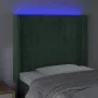 LED-Kopfteil aus dunkelgrünem Samt, 83 x 16 x 118/128 cm von , Kopf- und Fußteile - Ref: Foro24-3124319, Preis: 89,56 €, Raba...
