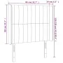LED-Kopfteil aus dunkelgrünem Samt, 83 x 16 x 118/128 cm von , Kopf- und Fußteile - Ref: Foro24-3124319, Preis: 89,56 €, Raba...