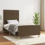 Dark brown fabric bed frame with headboard 80x200 cm by , Beds and slatted bases - Ref: Foro24-3125174, Price: 147,35 €, Disc...