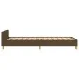 Dark brown fabric bed frame with headboard 80x200 cm by , Beds and slatted bases - Ref: Foro24-3125174, Price: 147,35 €, Disc...