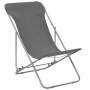 Sillas de playa plegables 2 unidades acero y tela oxford gris de vidaXL, Sillas de jardín - Ref: Foro24-44361, Precio: 64,92 ...