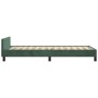 Estructura cama con cabecero terciopelo verde oscuro 90x190 cm de , Camas y somieres - Ref: Foro24-3125852, Precio: 152,76 €,...
