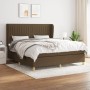 Cama box spring con colchón tela marrón oscuro 180x200 cm de , Camas y somieres - Ref: Foro24-3128704, Precio: 624,48 €, Desc...