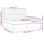 Cama box spring con colchón tela marrón oscuro 180x200 cm de , Camas y somieres - Ref: Foro24-3128704, Precio: 624,48 €, Desc...
