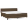 Cama box spring con colchón tela marrón oscuro 180x200 cm de , Camas y somieres - Ref: Foro24-3129892, Precio: 552,39 €, Desc...