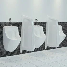 Separador de privacidad de urinario de pared cerámica blanco de vidaXL, Urinarios - Ref: Foro24-143852, Precio: 151,67 €, Des...