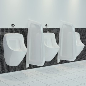 Separador de privacidad de urinario de pared cerámica blanco de vidaXL, Urinarios - Ref: Foro24-143852, Precio: 161,32 €, Des...
