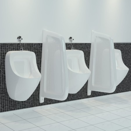 Separador de privacidad de urinario de pared cerámica blanco de vidaXL, Urinarios - Ref: Foro24-143852, Precio: 161,32 €, Des...