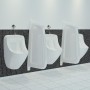 Separador de privacidad de urinario de pared cerámica blanco de vidaXL, Urinarios - Ref: Foro24-143852, Precio: 161,32 €, Des...