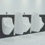 Weiße Keramikwand-Urinal-Sichtschutztrennwand von vidaXL, Urinale - Ref: Foro24-143852, Preis: 151,67 €, Rabatt: %