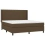 Box spring bed mattress LED lights dark brown fabric 180x200cm by , Beds and slatted bases - Ref: Foro24-3138496, Price: 600,...