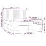 Box spring bed mattress LED lights dark brown fabric 180x200cm by , Beds and slatted bases - Ref: Foro24-3138496, Price: 600,...
