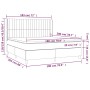 Cama box spring colchón y LED terciopelo verde oscuro 180x200cm de , Camas y somieres - Ref: Foro24-3139700, Precio: 686,37 €...