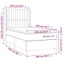Cama box spring colchón y LED terciopelo verde oscuro 100x200cm de , Camas y somieres - Ref: Foro24-3139670, Precio: 386,32 €...