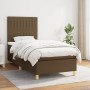 Cama box spring con colchón tela marrón oscuro 90x200 cm de , Camas y somieres - Ref: Foro24-3142468, Precio: 329,94 €, Descu...
