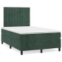 Cama box spring con colchón terciopelo verde oscuro 120x200 cm de , Camas y somieres - Ref: Foro24-3143136, Precio: 449,33 €,...