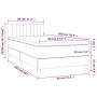 Cama box spring colchón y LED terciopelo gris claro 80x200 cm de , Camas y somieres - Ref: Foro24-3134489, Precio: 276,69 €, ...