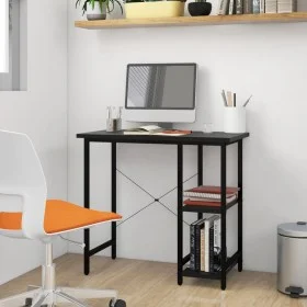 Computertisch aus MDF und schwarzem Metall, 80 x 40 x 72 cm von , Schreibtische - Ref: Foro24-20554, Preis: 69,35 €, Rabatt: %