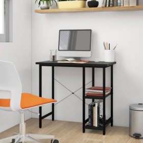 Escritorio para ordenador de MDF y metal negro 80x40x72 cm de , Escritorios - Ref: Foro24-20554, Precio: 66,48 €, Descuento: %