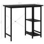 Computertisch aus MDF und schwarzem Metall, 80 x 40 x 72 cm von , Schreibtische - Ref: Foro24-20554, Preis: 69,35 €, Rabatt: %