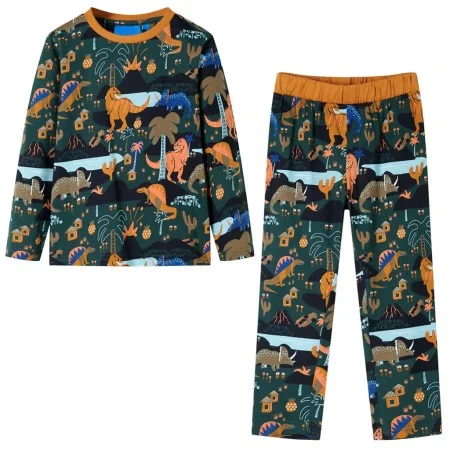 Pijama infantil de manga larga verde oscuro 140 de , Pijamas de niños - Ref: Foro24-13368, Precio: 19,95 €, Descuento: %