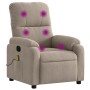 Sillón reclinable de masaje tela de microfibra gris taupe de , Sillones - Ref: Foro24-373456, Precio: 274,75 €, Descuento: %