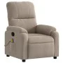 Sillón reclinable de masaje tela de microfibra gris taupe de , Sillones - Ref: Foro24-373456, Precio: 269,65 €, Descuento: %