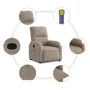Sillón reclinable de masaje tela de microfibra gris taupe de , Sillones - Ref: Foro24-373456, Precio: 269,65 €, Descuento: %