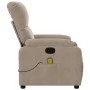 Sillón reclinable de masaje tela de microfibra gris taupe de , Sillones - Ref: Foro24-373456, Precio: 269,65 €, Descuento: %