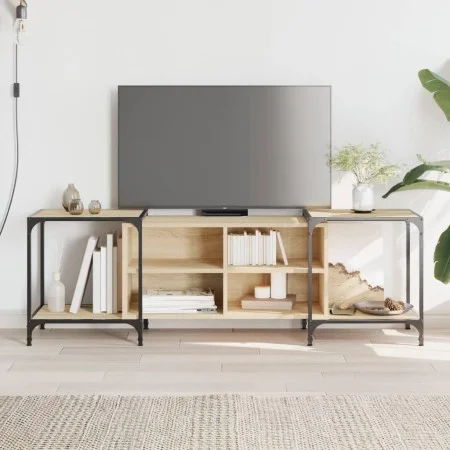 Mueble de TV madera de ingeniería roble Sonoma 153x37x50 cm de , Muebles TV - Ref: Foro24-837603, Precio: 71,85 €, Descuento: %