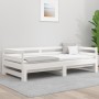 Sofá cama nido madera maciza de pino blanco 90x190 cm de , Camas y somieres - Ref: Foro24-840136, Precio: 168,63 €, Descuento: %