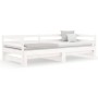 Sofá cama nido madera maciza de pino blanco 90x190 cm de , Camas y somieres - Ref: Foro24-840136, Precio: 168,63 €, Descuento: %