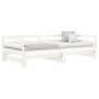 Sofá cama nido madera maciza de pino blanco 90x190 cm de , Camas y somieres - Ref: Foro24-840136, Precio: 168,63 €, Descuento: %